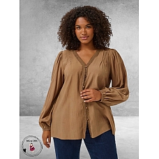 Kaffe Curve Blouse Mirana Toasted Coconut